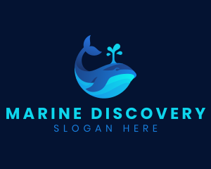 Ocean Whale Marine logo design