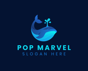 Ocean Whale Marine logo design