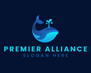 Ocean Whale Marine logo design