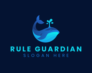 Ocean Whale Marine logo design