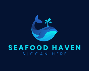 Ocean Whale Marine logo design