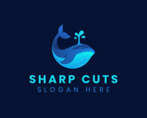 Ocean Whale Marine logo design