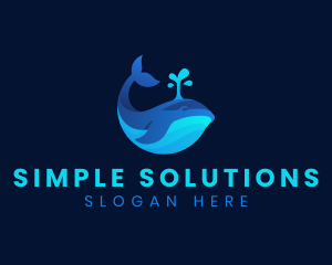 Ocean Whale Marine logo design