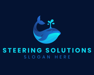 Ocean Whale Marine logo design