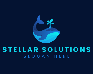 Ocean Whale Marine logo design