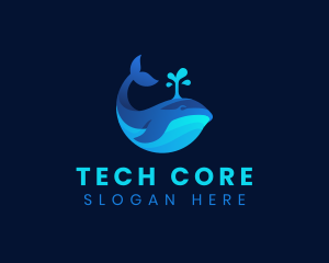 Ocean Whale Marine logo design