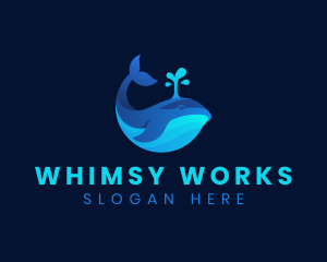 Ocean Whale Marine logo design