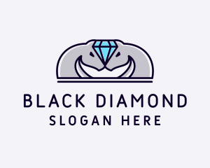 Diamond Horse Stallion logo design