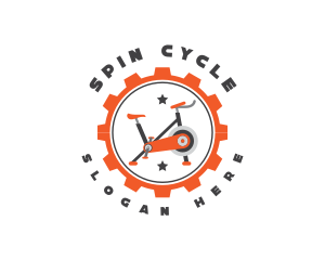 Stationary Bike Workout logo design