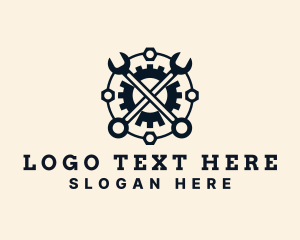 Industrial Wrench Cog  logo