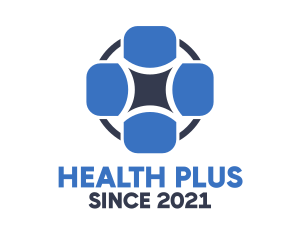 Blue Medical Cross logo design