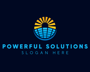 Solar Power Panel logo design