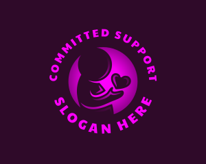 Human Support Love logo design