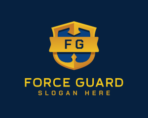 Defense Protection Badge logo design