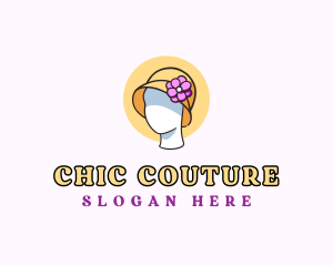 Cloche Hat Mannequin logo design