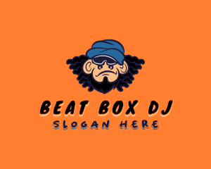 Hip Hop Monkey Dj logo design