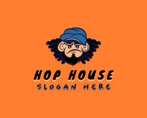 Hip Hop Monkey Dj logo design