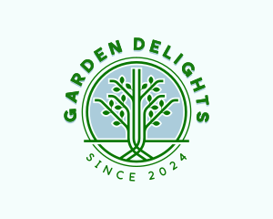 Tree Garden Landscaping logo design