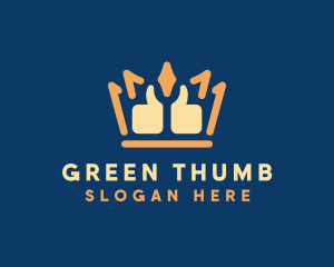 Like Thumb Crown logo design