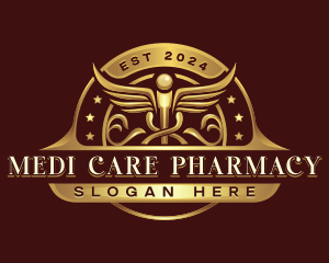 Medical Caduceus Pharmacy logo design