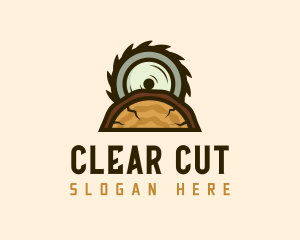 Wood Saw Cutter logo design