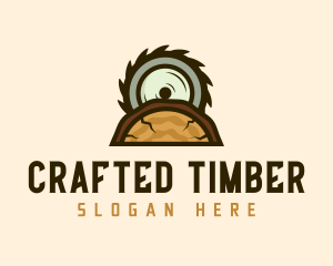 Wood Saw Cutter logo design