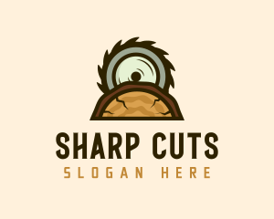 Wood Saw Cutter logo design