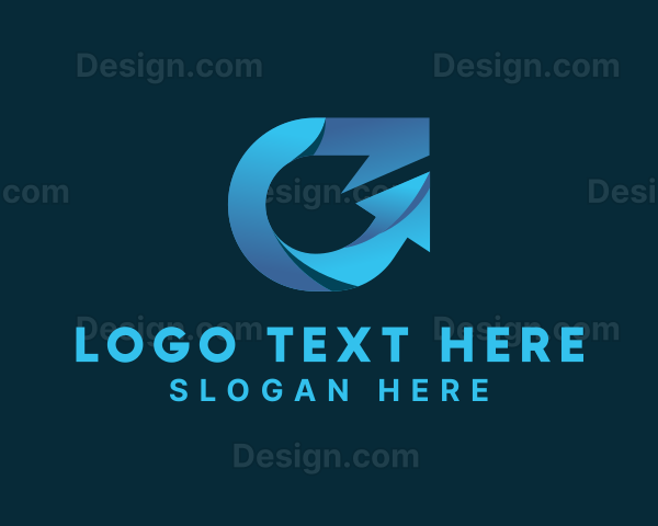 Gradient Blue Express Arrow Logo