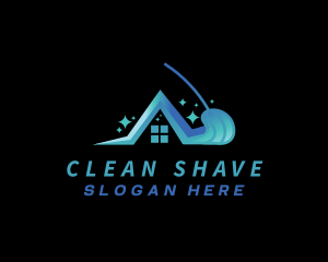 Mop Housekeeping Cleaning logo design