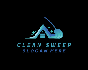 Mop Housekeeping Cleaning logo design