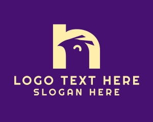 Simple - Simple Bird Letter H logo design