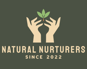 Leaf Gardener Hand logo design