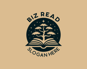 Tree Book Learning logo design