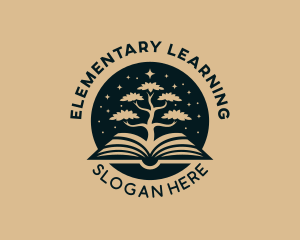 Tree Book Learning logo design