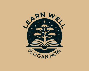 Tree Book Learning logo design