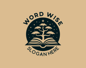 Tree Book Learning logo design