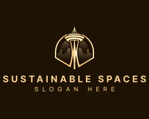 Space Needle Tower logo design