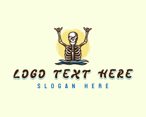 Skeleton Skull Beach logo