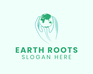 Green Hands Earth logo design