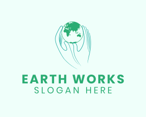 Green Hands Earth logo design