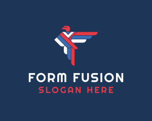 Falcon Wingspan Letter F logo design