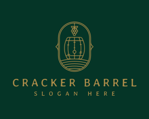 Grape Winery Barrel logo design