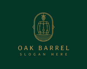 Grape Winery Barrel logo design