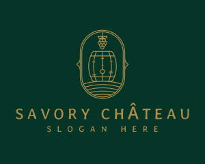 Grape Winery Barrel logo design