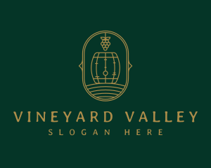 Grape Winery Barrel logo design