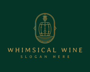 Grape Winery Barrel logo design