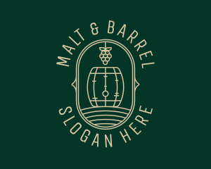 Grape Winery Barrel logo