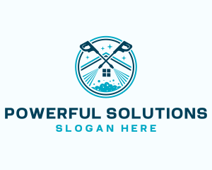 Pressure Wash House Keeping logo design