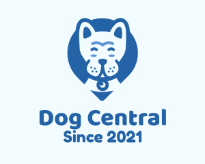 Dog Location Pin logo design