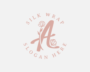 Feminine Floral Letter A Logo